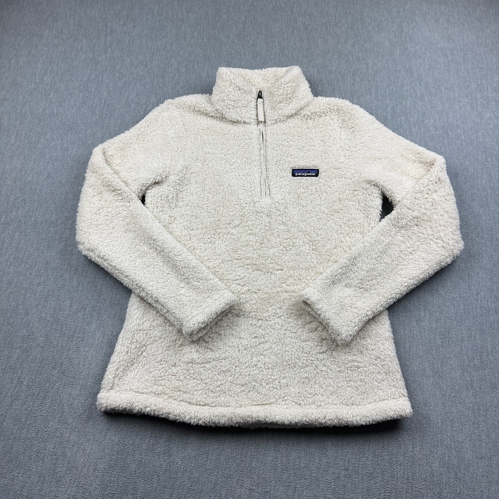 Patagonia Pullover Womens XS Cream Los Gatos 1/4 Zip Fleece Sweater Mock 25235